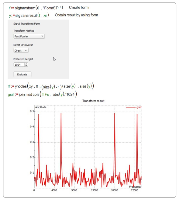 DSP filter applied to an acquired signal